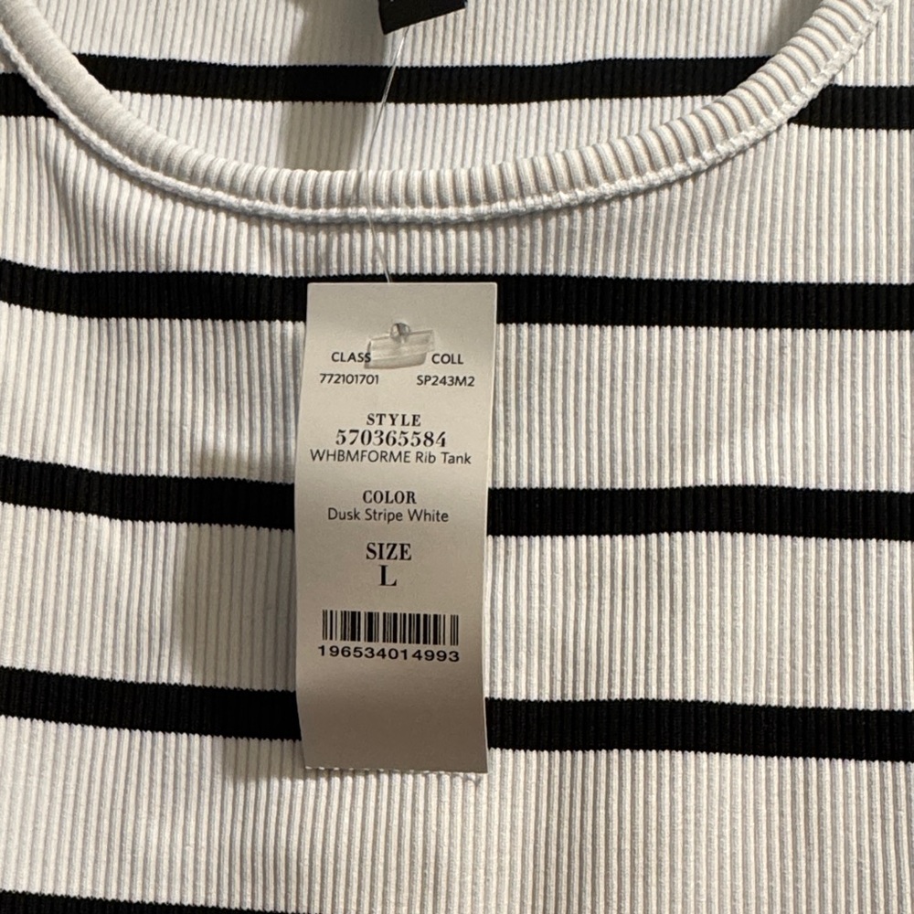 WHBM FOR ME Ribbed Tank NWT Size Large - Picture 3 of 6